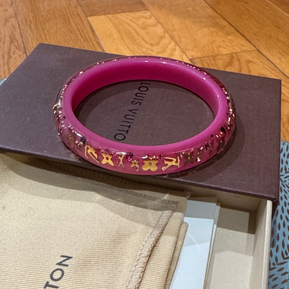 Louis Vuitton Fuchsia and Gold Bracelet
